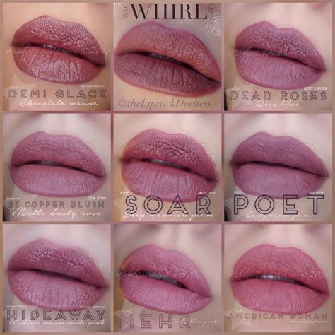 Lipstick Comparison Chart Dusty Plummauves Lipstick Trend Lipstick