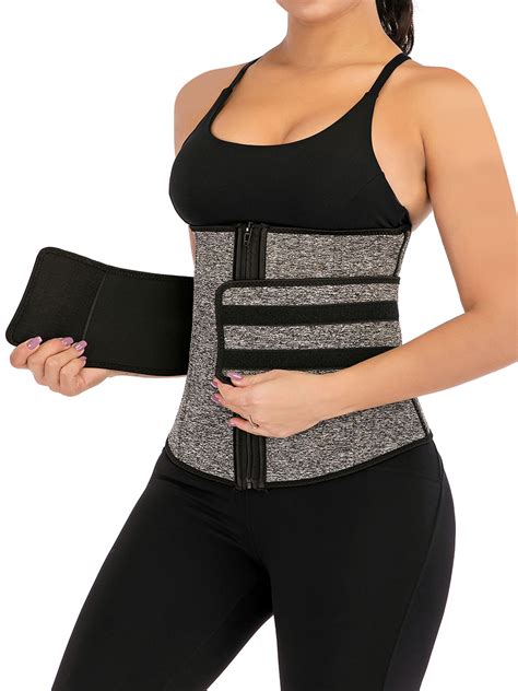 dodoing womens waist trainer belt cincher trimmer hot sweat neoprene body shaper weight loss