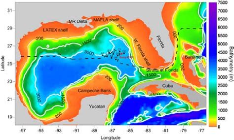 Gulf Of Mexico Bathymetry Map