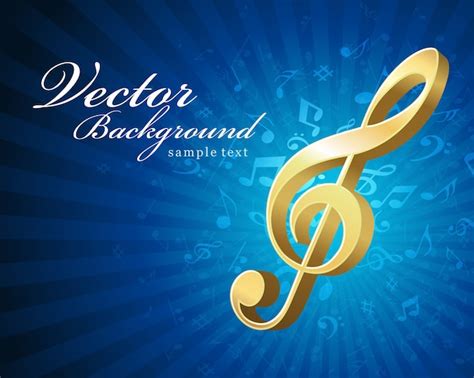 Free Vector Golden Background With Musical Notes