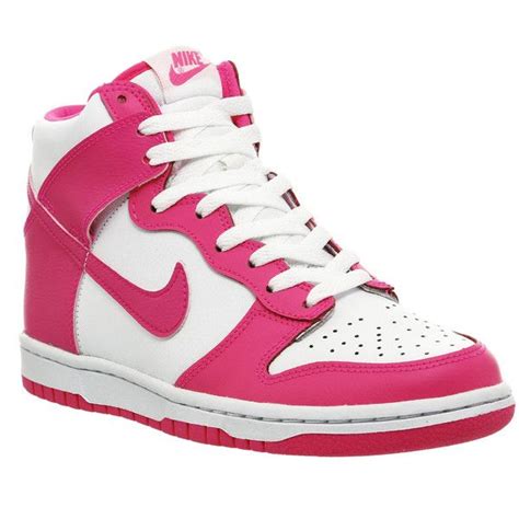 Nike Dunk Hi Gs 80 Liked On Polyvore Featuring Shoes Hers Trainers