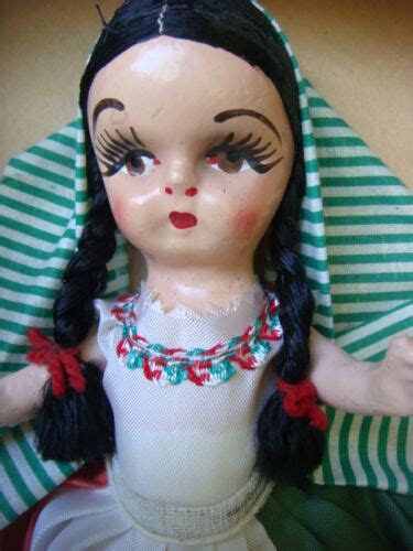 Old Vintage Mexico Mexican Viva Mexico Girl Doll 9 Tall In Box Ebay