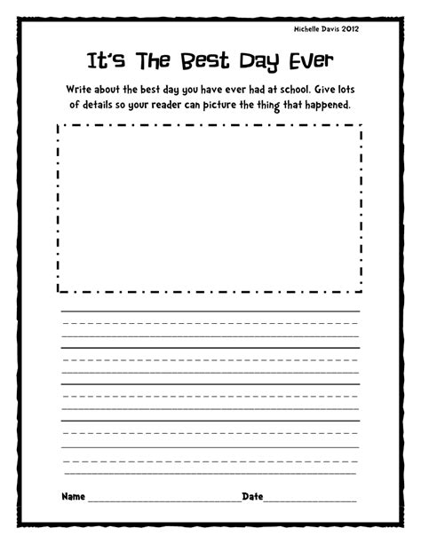 Journal Prompts For Second Graders