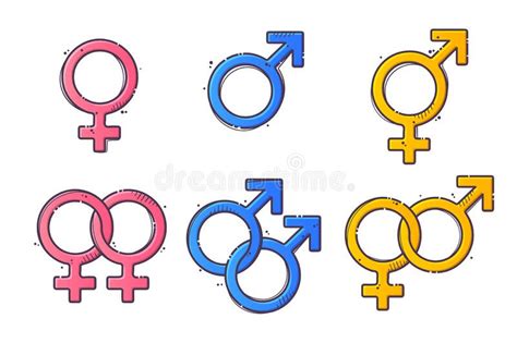 Gender Symbols Collections Signs Of Sexual Orientation Stock Vector