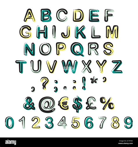 Abstract Modern Alphabet Fonts And Numbers Typography Fonts Uppercase