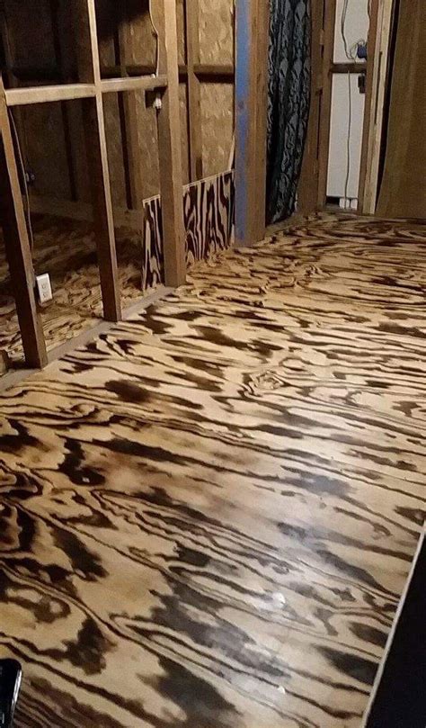 Torched Plywood Floors Oui Designs By Ouida Gardner In 2019 Burnt