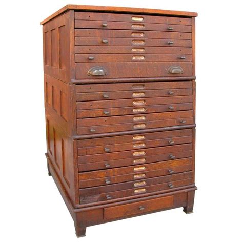 With stainless steel tracks and plated rollers, the drawers operate smoothly day after day, year after year. Antique Architects or Artists Flat File Cabinet at 1stdibs