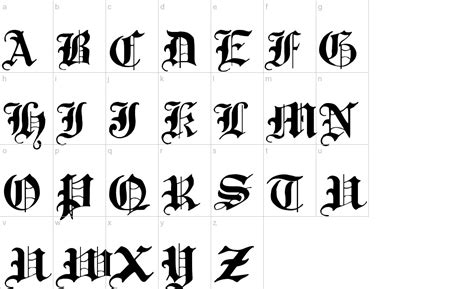 Traditional Gothic 17th C Font
