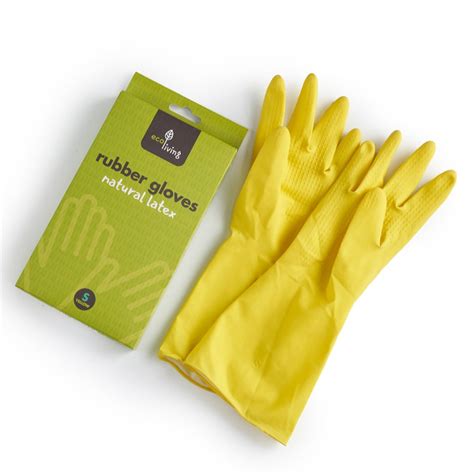 Eco Living Natural Latex Rubber Gloves Yellow Peace With The Wild