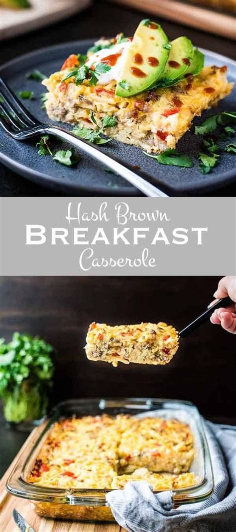 Make ahead breakfast casserole with hash browns, egg bake recipe, sausage egg hash brown breakfast casserole recipe, overnight egg. Overnight Hash Brown Breakfast Casserole | Recipe in 2020 | Breakfast recipes casserole ...