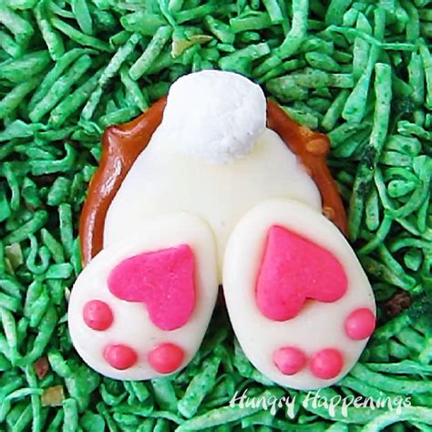 Pretzel Bunny Butts Cute Easter Treats Video Tutorial Recipe Bunny Desserts Easter Treats