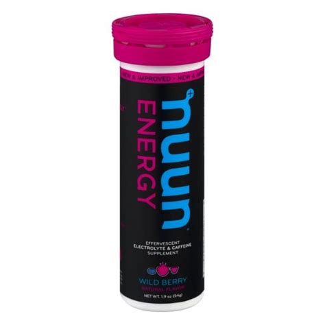 Nuun Energy Effervescent Electrolyte And Caffeine Supplement Wild Berry