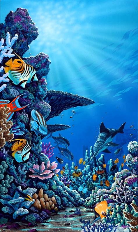 Sea Life Art Ocean Art Sea Turtle Wallpaper
