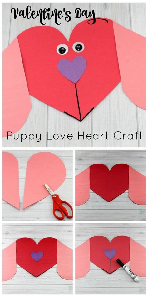 Puppy Love Preschool Heart Craft To Make This Valentines Day Heart