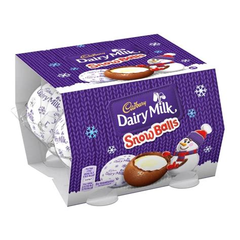 I also added cinnamon and topped it with toasted coconut. Cadbury Dairy Milk Snowballs Milk Chocolate Shells Filled ...