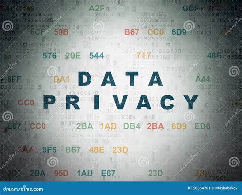 Privacy Concept Data Privacy On Digital Paper Stock Illustration