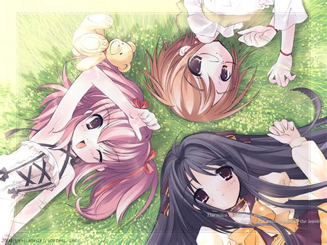 Three Anime Girl Friends Wallpapers Wallpaper Cave