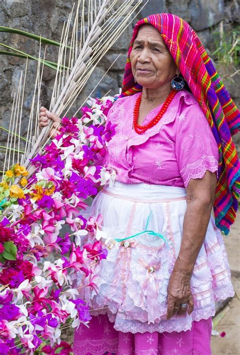 flower and palm festival in panchimalco el salvador editorial stock image image of panchimalco