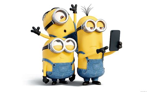 2560x1440px Free Download Hd Wallpaper Minions With A Smartphone