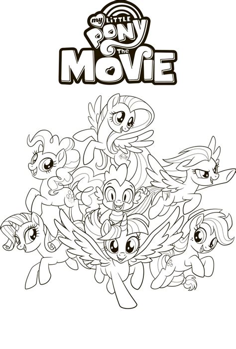 Beautiful pony mermaid queen novo with logo coloring page. My Little Pony: The Movie coloring pages | My little pony ...