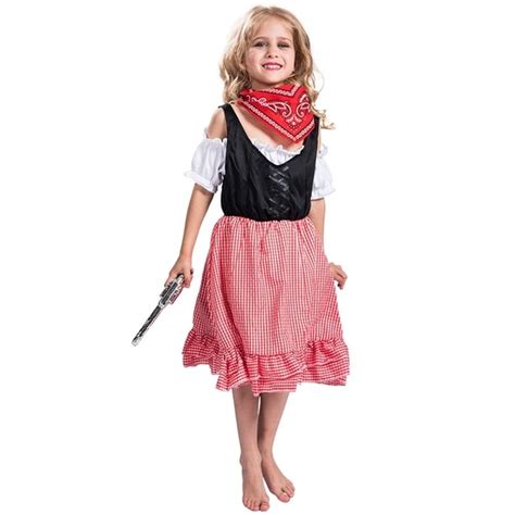 Cowgirl Western Cowboy Kids Girls Halloween Costume In Girls Costumes
