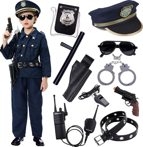 Police Costume For Kids Dress Up Set Role Play Officer With