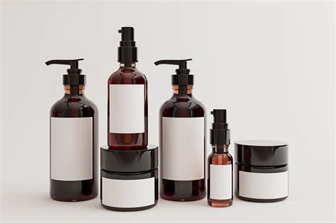 Skin And Hair Care Beauty Product Mockup Lotion Bottle Oil Cream