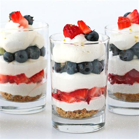 strawberry blueberry mini cheesecake trifle glorious treats