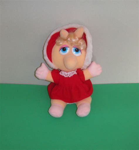 1987 Baby Miss Piggy Christmas 11 Plush Stuffed By Jim Henson