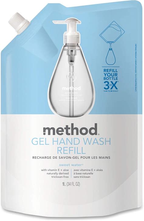 Method Gel Hand Soap Refill Sweet Water 34 Ounce Amazonca Grocery