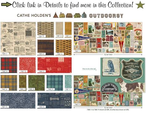 Outdoorsy Collection Moda Fabric By Cathe Holden Woods Etsy