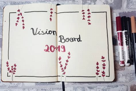 Vision Board 2019 Bulletjournal Bujolove Bujo Bujosetup