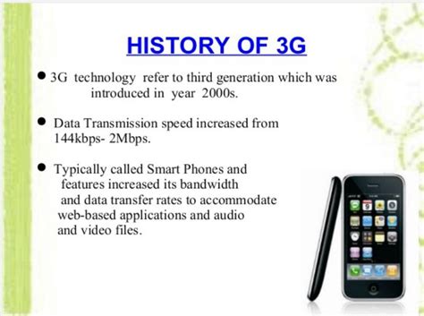 Communication Technology Generations In Mobiles Communication