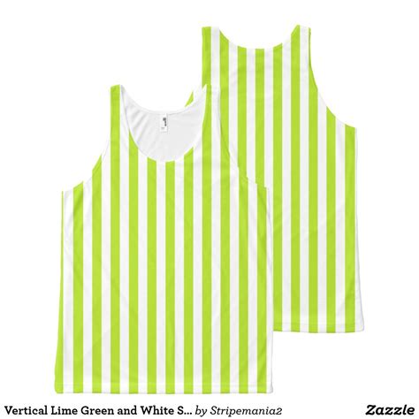 vertical lime green and white stripes all over print tank top printed tank tops