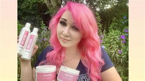 dying my hair pink with overtone youtube