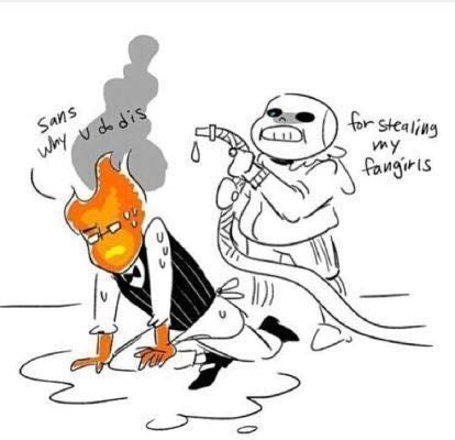 What S Wrong Sans Is Grillby To Hot For You Sans Undertale Comic