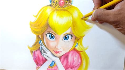 Dibujando a la Princesa Peach Tutoría paso a paso dibujando a la