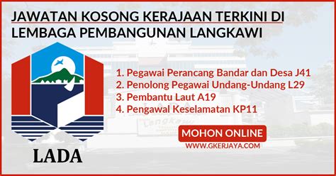 Ikut kami di social media. Kerja Kosong Kedah di Lembaga Pembangunan Langkawi ...
