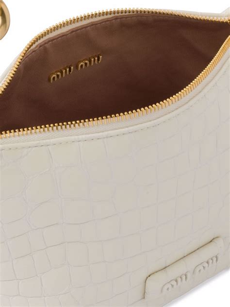 Miu Miu Spirit Crocodile Effect Leather Bag Farfetch