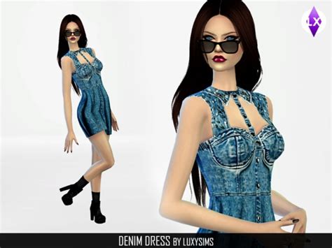 Denim Dress By Luxy Sims3 At Tsr Sims 4 Updates