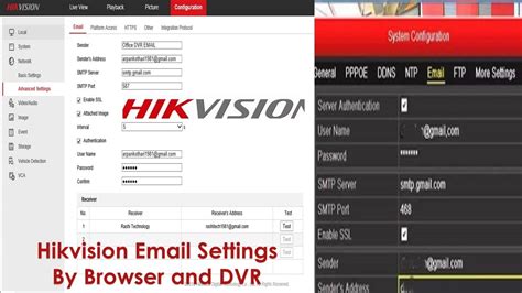 How To Setup Email Notification On Hikvision Dvr Nvr Sender And