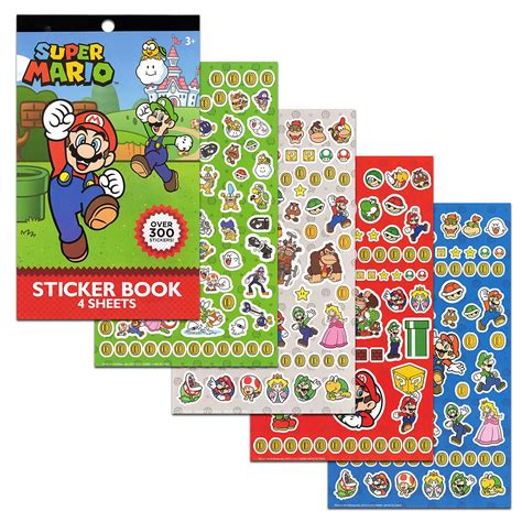 Mario Shop Nintendo Mario Sticker Pack Ultimate Set 700 Super Mario