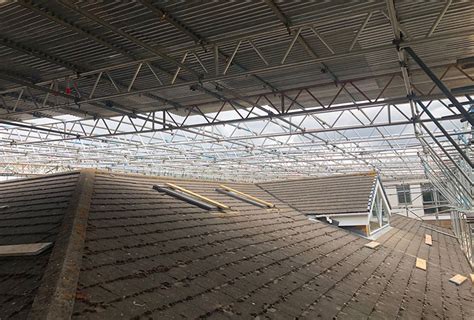 Heathlands Academy Temporary Roof Scaffolding In Bournemouth High Tek