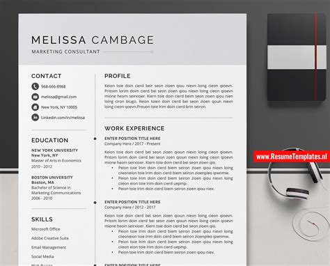 Try to aim for a good balance of both. Simple CV Template / Resume Template, Curriculum Vitae ...
