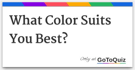 What Color Suits You Best