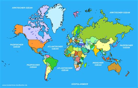 Weltkarte Auf Deutsch