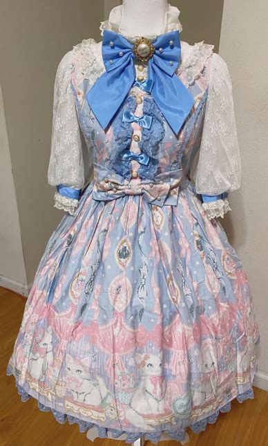 Angelic Pretty Dolly Cat Op One Piece Lace Market Lolita Fashion Sales