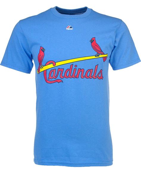 Majestic Mens St Louis Cardinals Wordmark T Shirt In Blue For Men Lyst