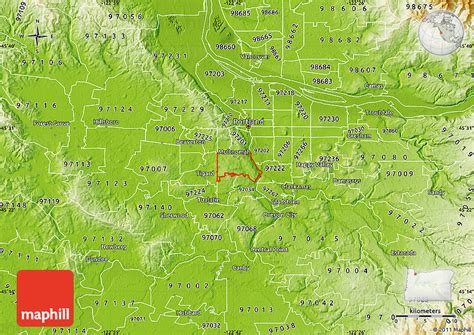 Physical Map Of Zip Code 97219