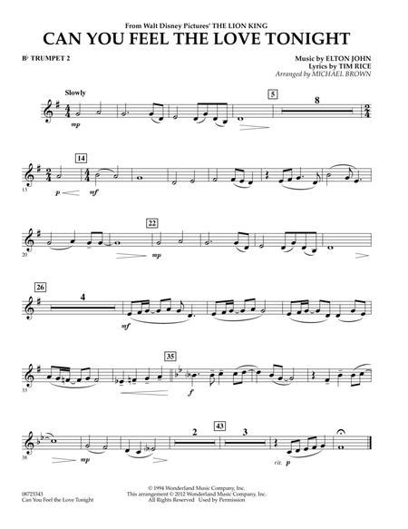 Can You Feel The Love Tonight From The Lion King Bb Trumpet 2 By